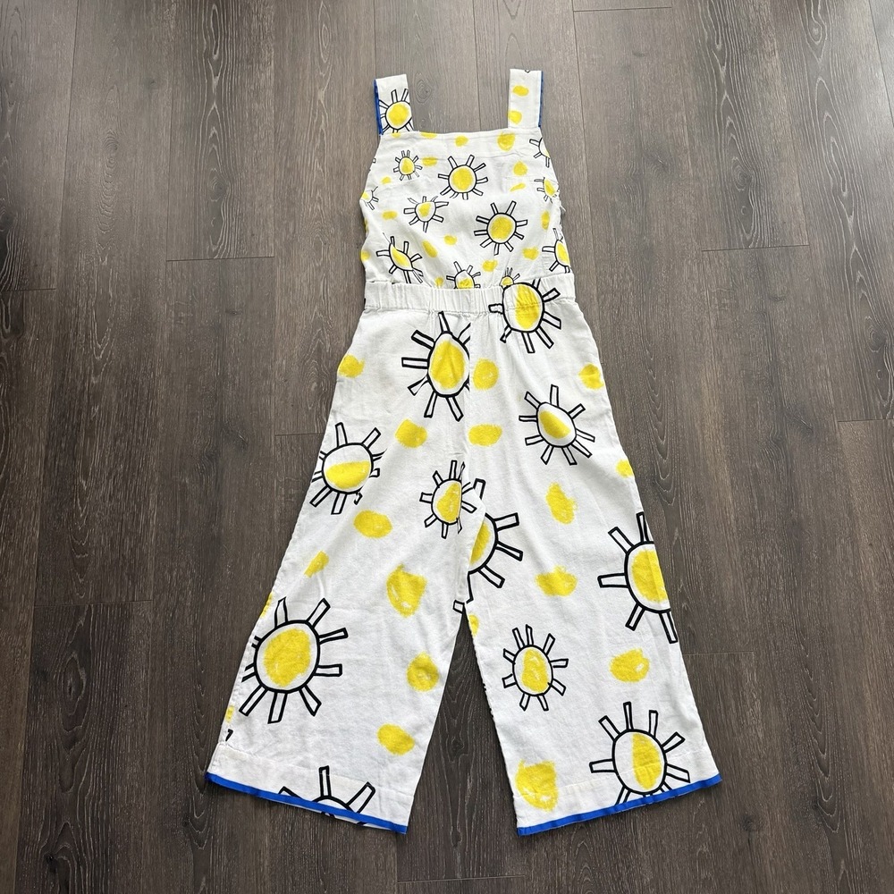 Mira Mikati‎ Yellow Black Sunshine Wide Leg Jumpsuit EU 36 US 4 Resort Euro